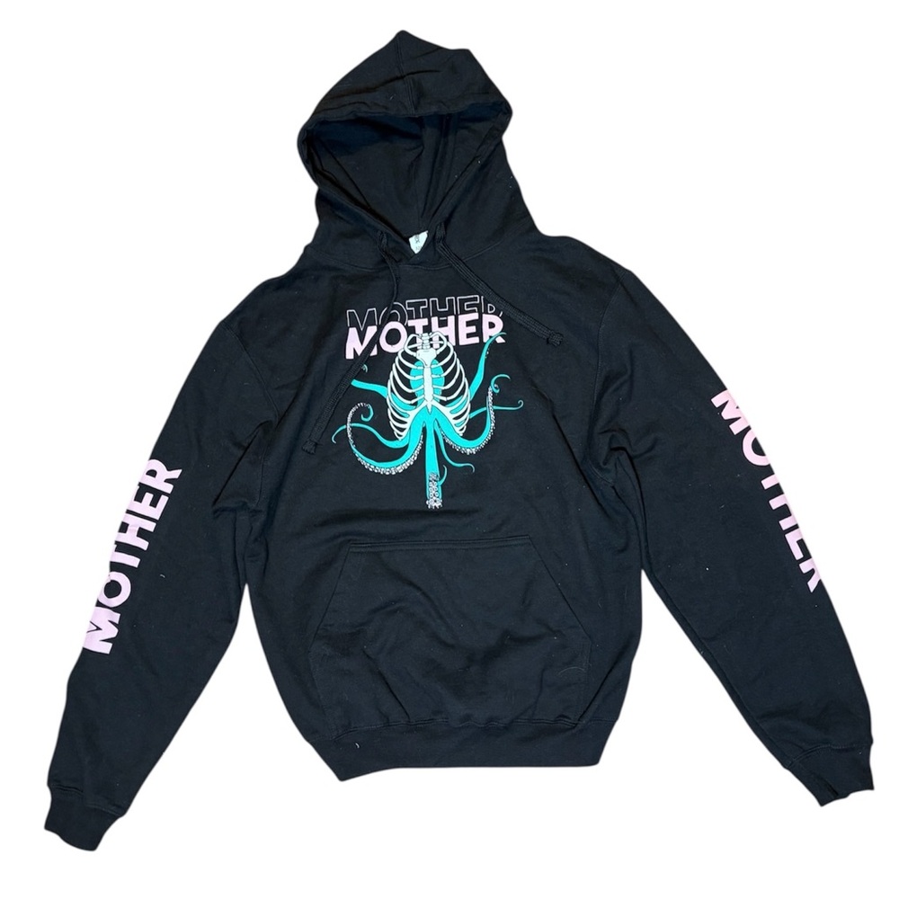 Tultex Charcoal Hoodie with Pink Accents